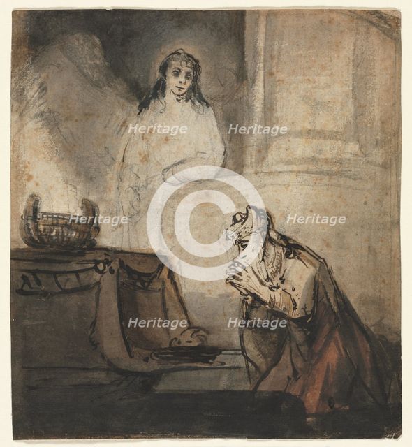 Angel Appearing to Zacharias, third quarter 1600s. Creator: Samuel van Hoogstraten (Dutch, 1627-1678).