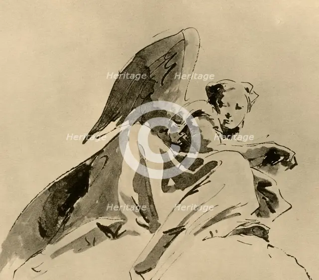 'Angel', c1753-1762, (1928). Artist: Giovanni Battista Tiepolo.