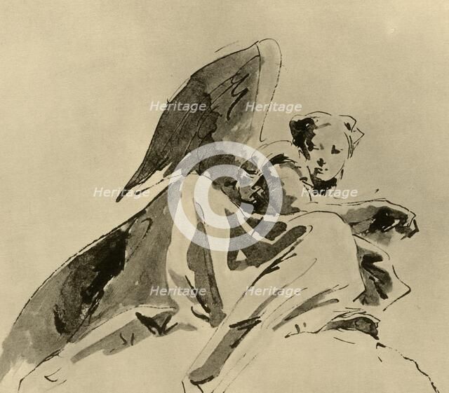 'Angel', c1753-1762, (1928). Artist: Giovanni Battista Tiepolo.