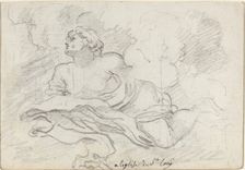 Angel from the Assumption [recto], 1752/1756. Creator: Augustin Pajou