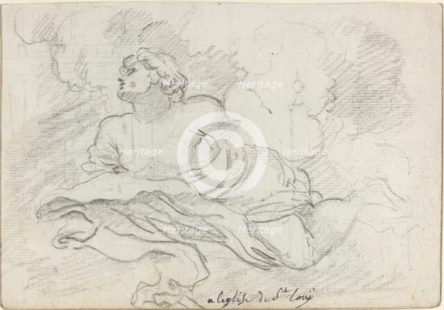 Angel from the Assumption [recto], 1752/1756. Creator: Augustin Pajou.