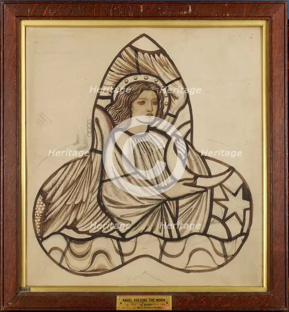 Angel Holding the Moon, 1862-3. Creator: Sir Edward Coley Burne-Jones.