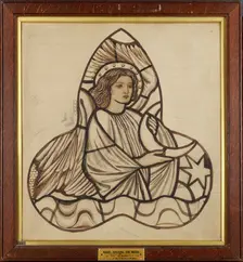 Angel Holding the Moon, 1862-3. Creator: Sir Edward Coley Burne-Jones