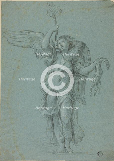 Angel Holding Flowers and Scourge, c. 1756. Creator: Stefano Pozzi.