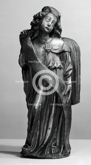 Angel Holding Scroll, c. 1400. Creator: Unknown.