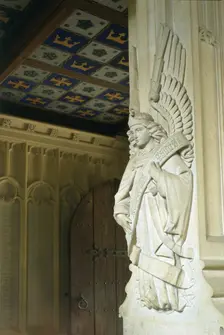 Angel in St Nicholas Chapel, Carisbrooke Castle, Isle of Wight, 1997. Artist: N Corrie