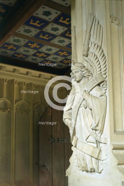 Angel in St Nicholas' Chapel, Carisbrooke Castle, Isle of Wight, 1997. Artist: N Corrie