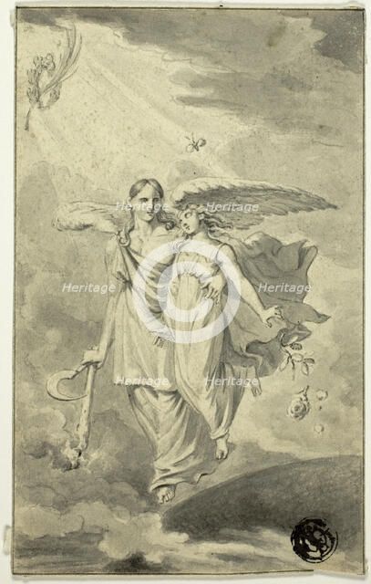 Angel of Death with Soul, 1824. Creator: Jacob Smies.