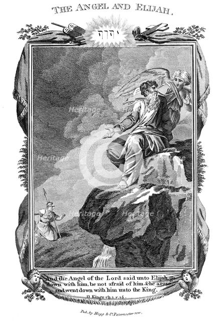 Angel of the Lord appearing to Elijah on the mountain, 1804. Artist: Unknown