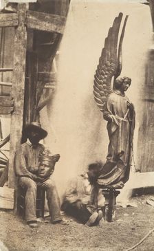 [Angel of the Passion, Sainte-Chapelle, Paris], 1853-1854. Creator: Auguste Mestral