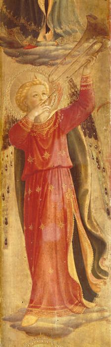 Angel making music (From the Tabernacle of the Linaioli), ca. 1433. Creator: Angelico, Fra Giovanni, da Fiesole (ca. 1400-1455)