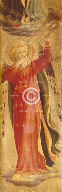 Angel making music (From the Tabernacle of the Linaioli), ca. 1433. Creator: Angelico, Fra Giovanni, da Fiesole (ca. 1400-1455).