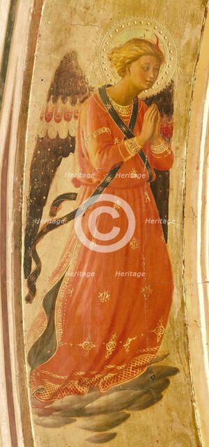 Angel making music (From the Tabernacle of the Linaioli), ca. 1433. Creator: Angelico, Fra Giovanni, da Fiesole (ca. 1400-1455).