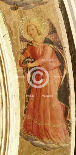 Angel making music (From the Tabernacle of the Linaioli), ca. 1433. Creator: Angelico, Fra Giovanni, da Fiesole (ca. 1400-1455).