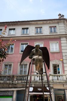 Angel sculpture in Republic Square, Braga, Portugal, 2009. Creator: Samuel Magal