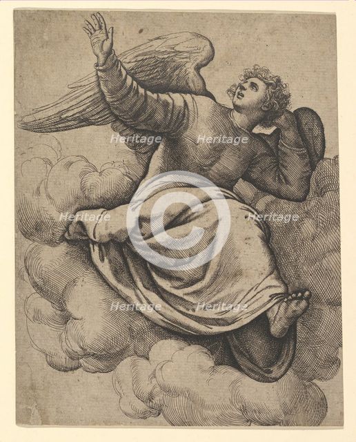 Angel Seated on a Cloud, ca. 1560. Creator: Battista Franco Veneziano.