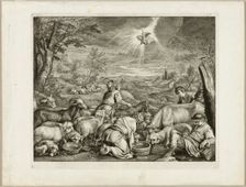 Angel Speeding Abraham, n.d. Creator: Cornelis de Visscher