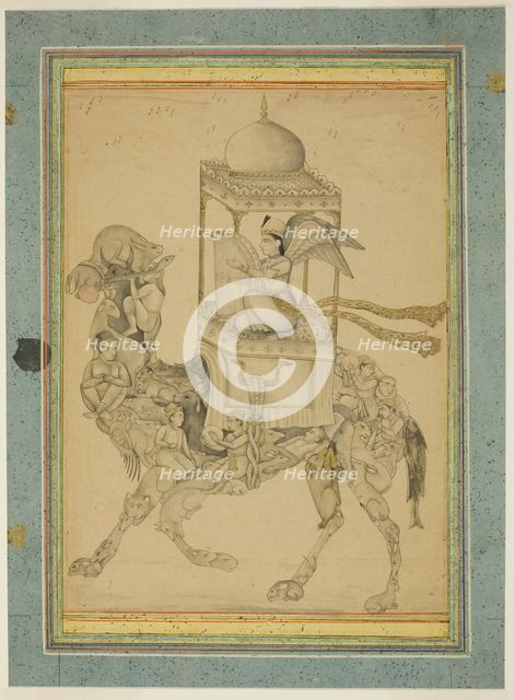 Angel (Peri) Riding a Composite Camel, c. 1700. Creator: Unknown.