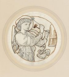 Angel playing on bells, 1865. Creator: Sir Edward Coley Burne-Jones