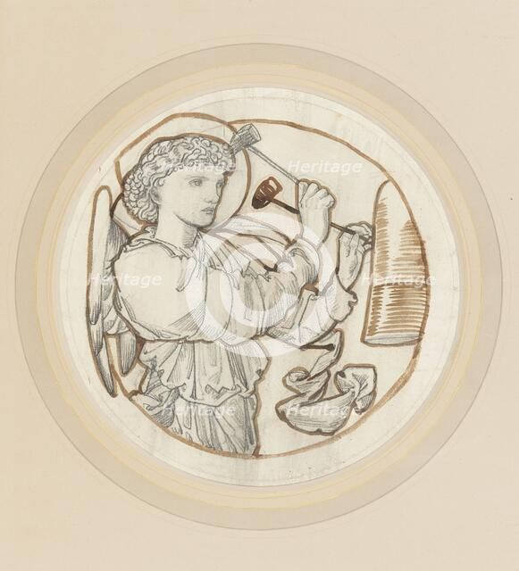 Angel playing on bells, 1865. Creator: Sir Edward Coley Burne-Jones.