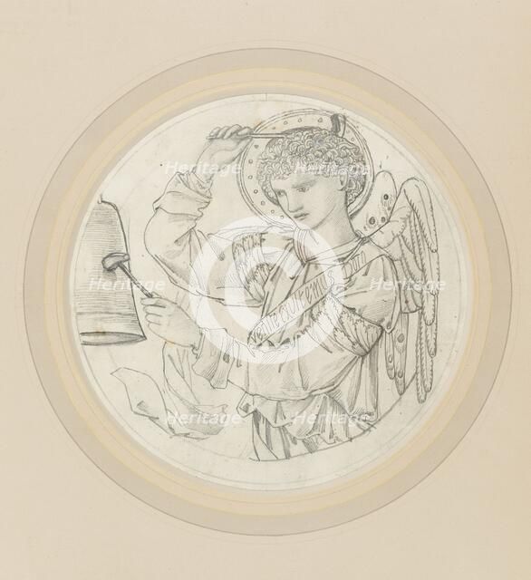 Angel playing on bells, 1865. Creator: Sir Edward Coley Burne-Jones.