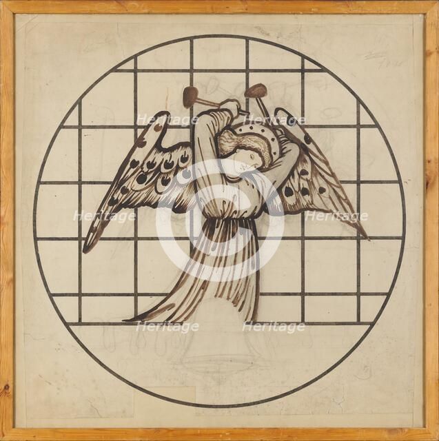 Angel playing on bells, 1862. Creator: Sir Edward Coley Burne-Jones.