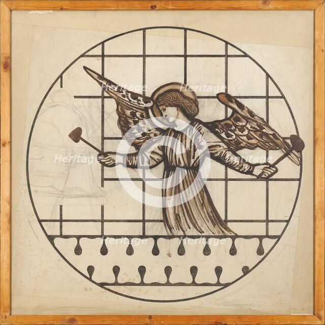 Angel playing on bells, 1862. Creator: Sir Edward Coley Burne-Jones.