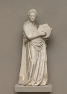 Angel with Tambourine, c. 1360. Creator: Unknown
