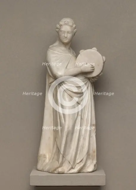 Angel with Tambourine, c. 1360. Creator: Unknown.