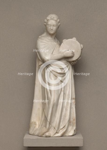 Angel with Tambourine, c. 1360. Creator: Unknown.