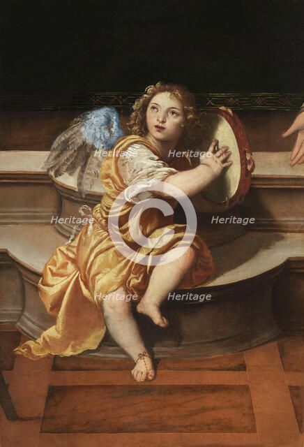 Angel with tambourine, c.1508. Creator: Titian (1488-1576).