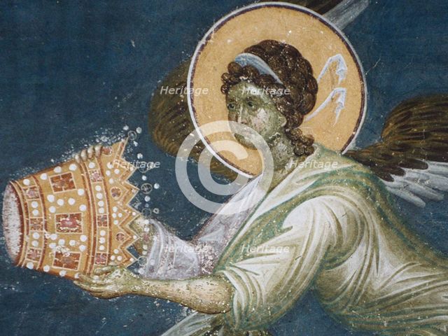 Angel with the crown, 1321-1322. Artist: Anonymous  