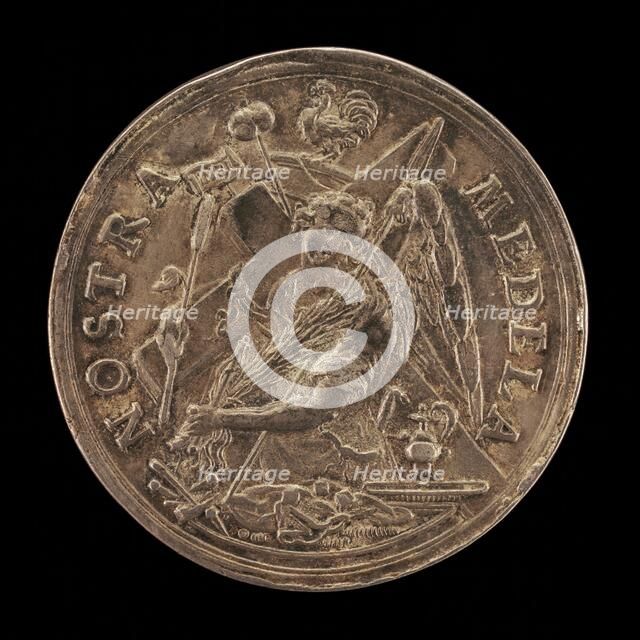 Angel with the Instruments of the Passion [reverse], 1631. Creator: Sebastian Dadler.