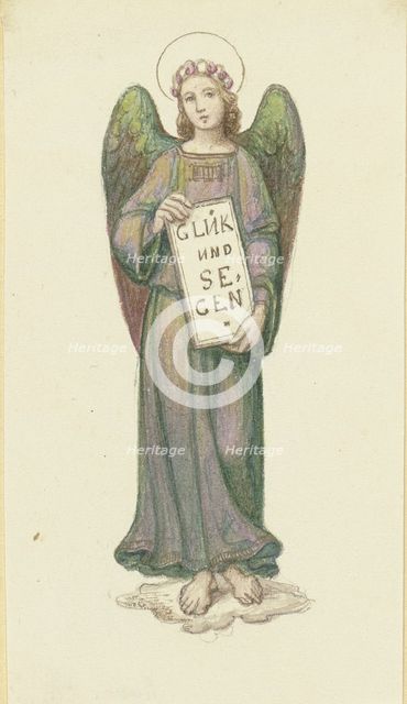 Angel with a banner: Good fortune and blessings. Creator: Marie Ellenrieder.