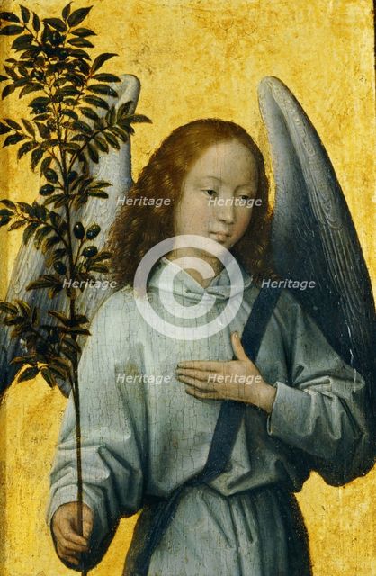 Angel with an Olive Branch, 1475-1480. Creator: Memling; Hans (1433/40-1494).