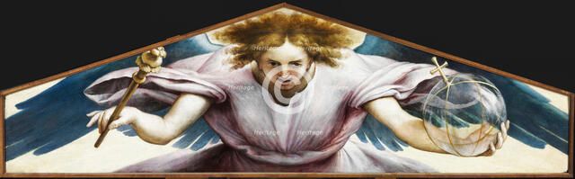 Angel with Globe and Sceptre , 1516. Creator: Lotto, Lorenzo (1480-1556).