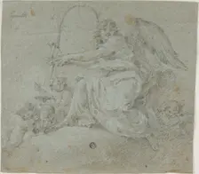 Angel with Lyre, n.d. Creator: Moncayo Pignatelly