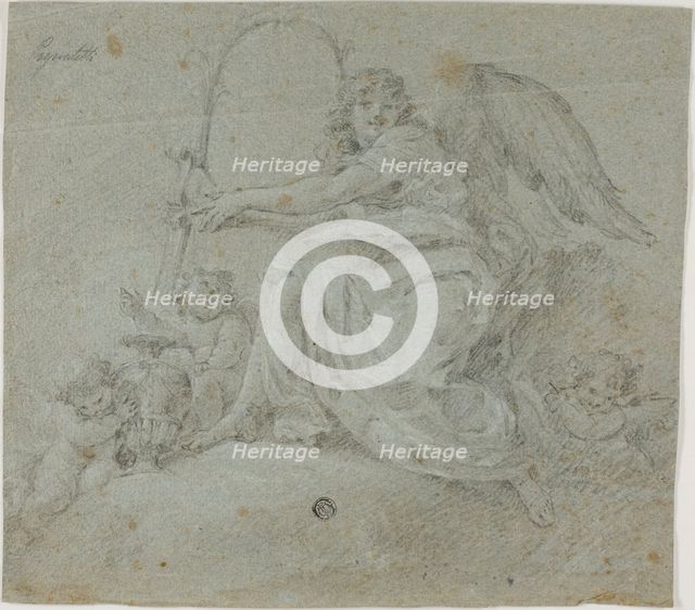 Angel with Lyre, n.d. Creator: Moncayo Pignatelly.
