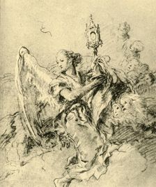 Angel with Monstrance 1767-1769, (1928). Artist: Giovanni Battista Tiepolo