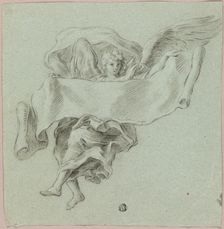 Angel with Putti Carrying Object, n.d. Creator: Sebastiano Conca