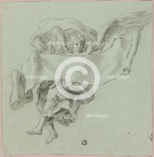 Angel with Putti Carrying Object, n.d. Creator: Sebastiano Conca.