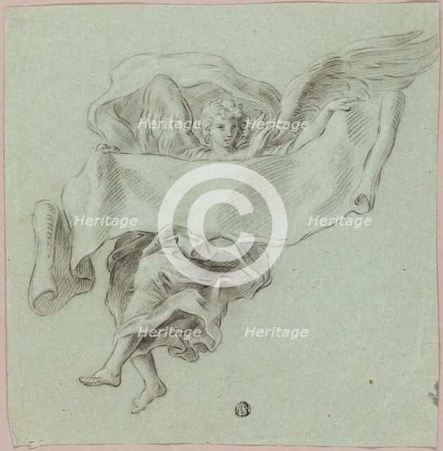 Angel with Putti Carrying Object, n.d. Creator: Sebastiano Conca.