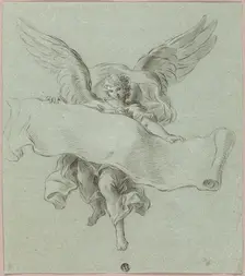 Angel with Scroll, n.d. Creator: Sebastiano Conca