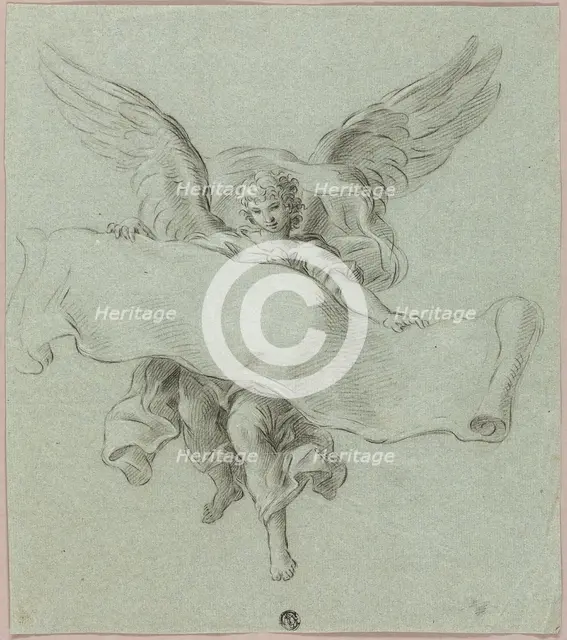 Angel with Scroll, n.d. Creator: Sebastiano Conca.