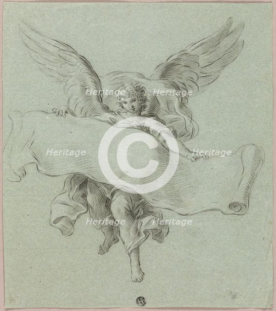 Angel with Scroll, n.d. Creator: Sebastiano Conca.