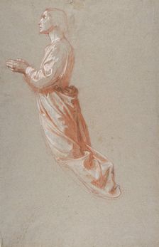 Angel (upper register; study for wall paintings in the Chapel of Saint Remi, Sainte-Clotilde..., 19t Creator: Isidore Pils