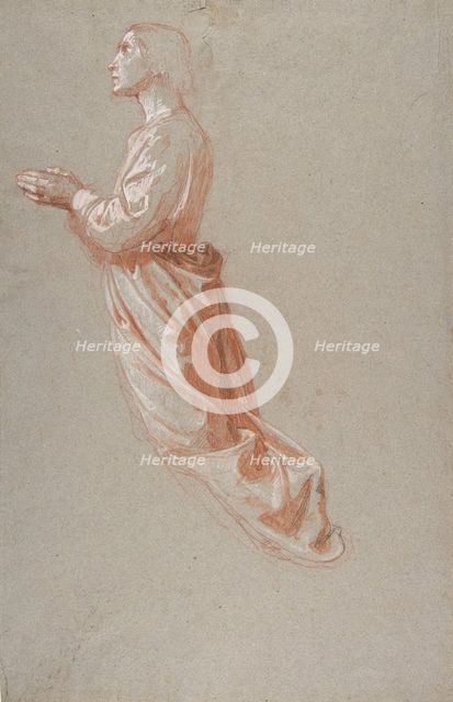 Angel (upper register; study for wall paintings in the Chapel of Saint Remi, Sainte-Clotilde..., 19t Creator: Isidore Pils.