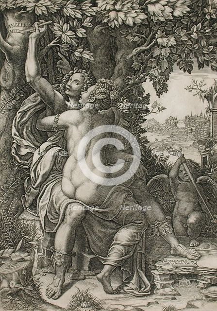 Angelica and Medor, c1570. Creator: Giorgio Ghisi.