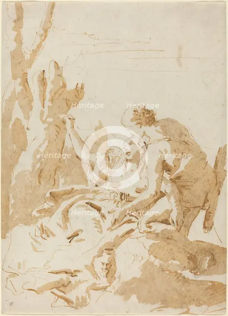 Angelica and Medoro, 1740/1745. Creator: Giovanni Battista Tiepolo.