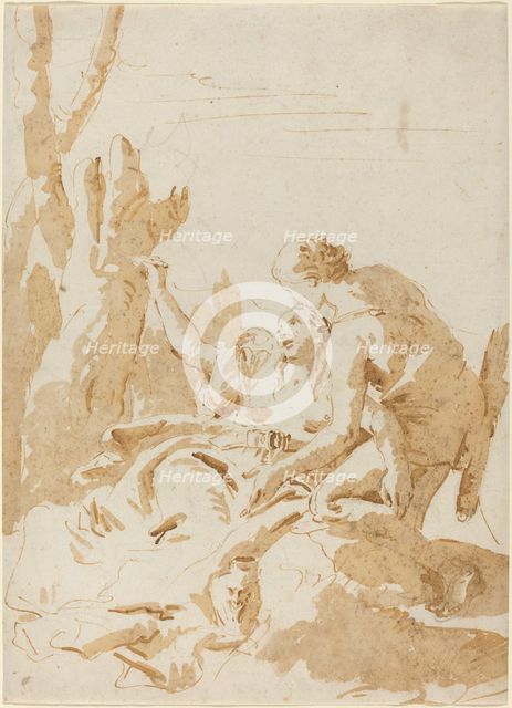 Angelica and Medoro, 1740/1745. Creator: Giovanni Battista Tiepolo.